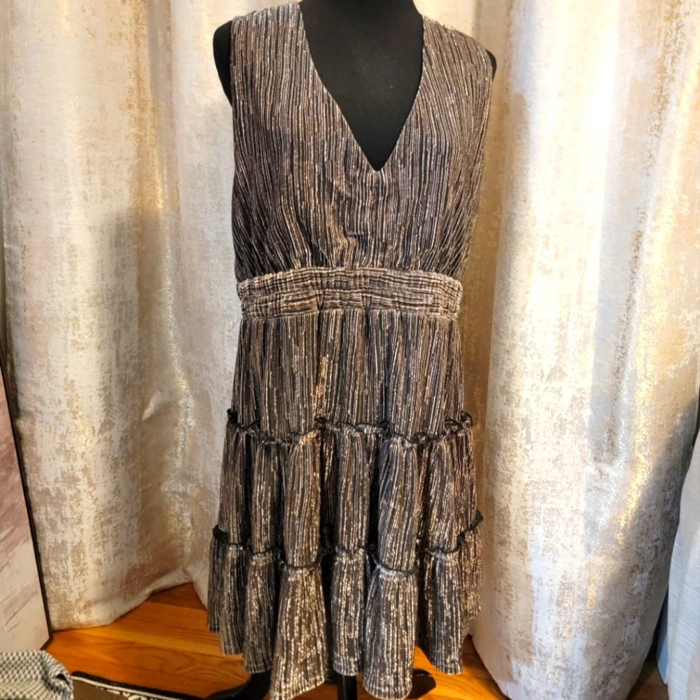 NWT Francesca's V-Neck Dress with Tie Back XL